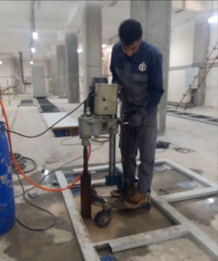 کرگیری بتن به صورت عمودی و افقی